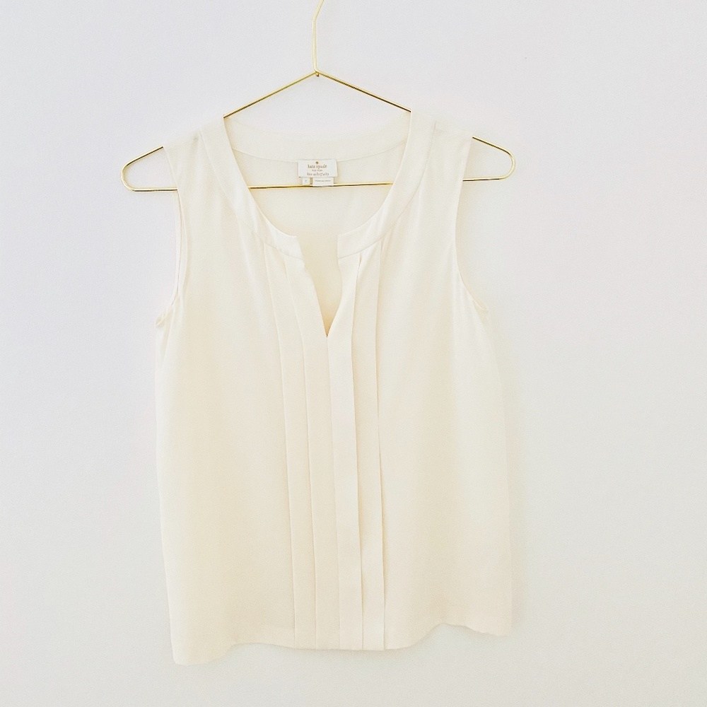 KATE SPADE NEW YORK Silk Shell Sleeveless Blouse